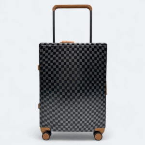 Check Pattern Hard Shell Luggage  With Spinner Wheels   3019 Black