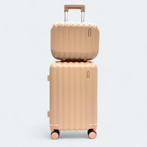 20-Inch Premium Trolley Luggage with Makeup Box-303A-Baby Pink