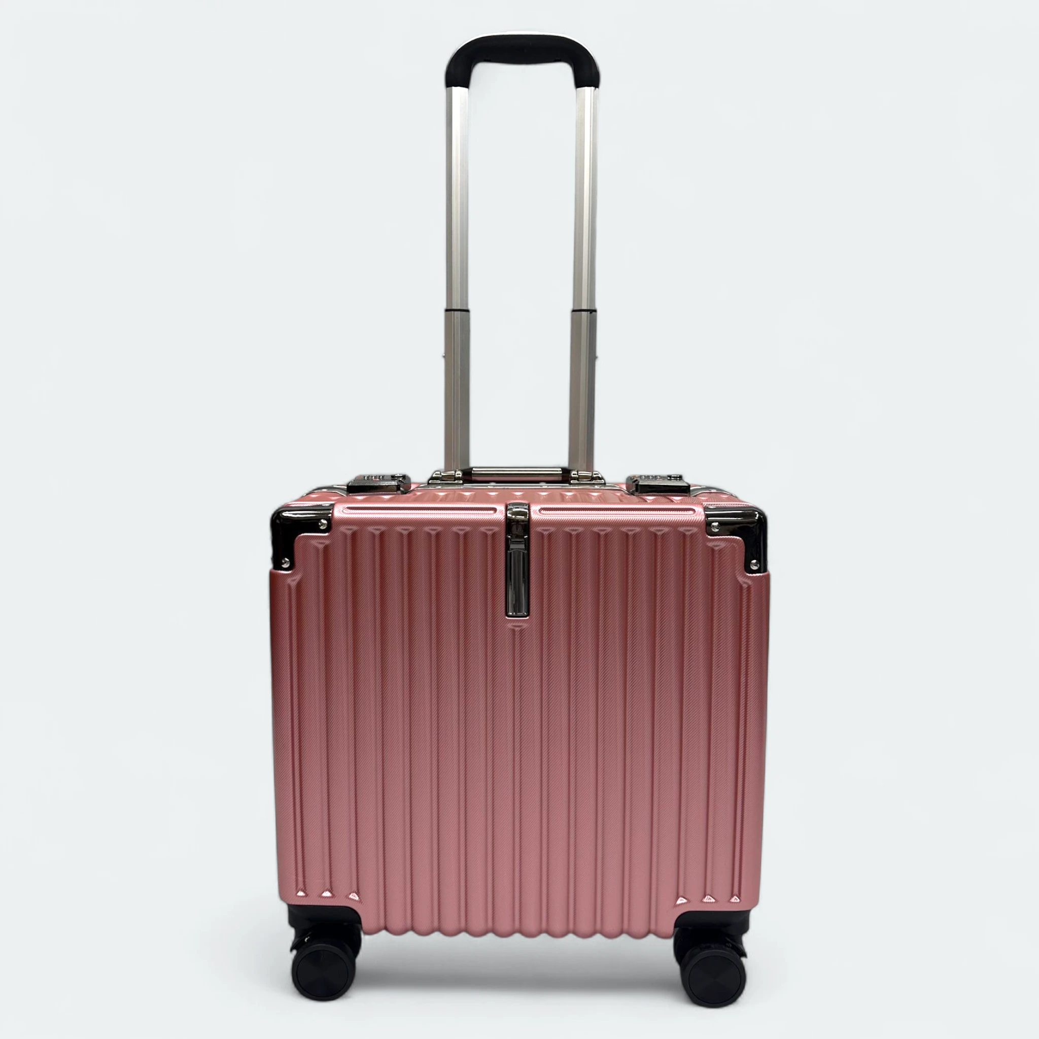 1755864339801 Premium 18" Cabin Dual Lock Luggage Color Pink 317 - Image 1