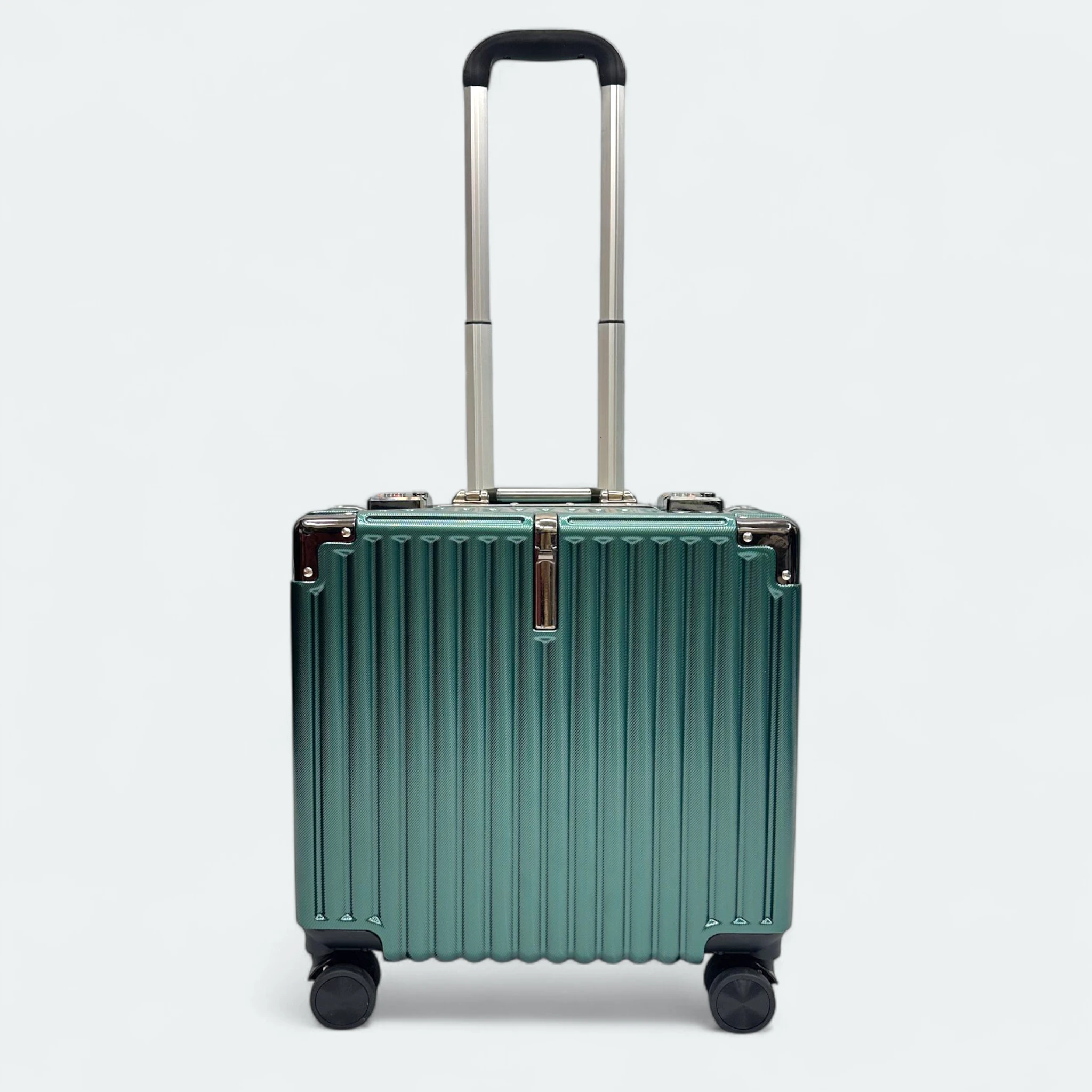 1755864339820 Premium 18" Cabin Dual Lock Luggage Color Green 317 - Image 1