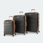 Hard Collection travel luggage set from the brand Goby London 2406 Black - Image 2