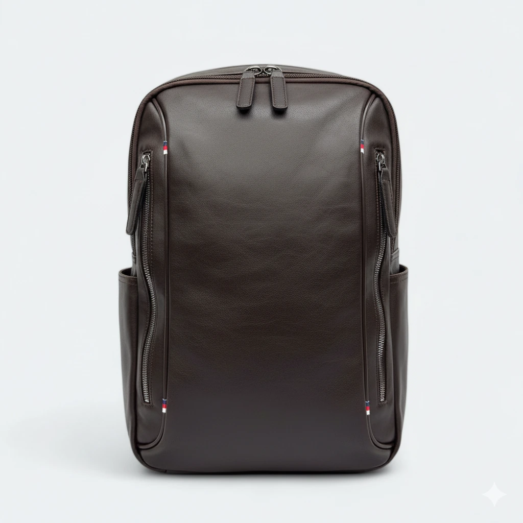 Generated Image October 29, 2025 - 6_19PM High Quality Artificial Leather Laptop Backpack . Model - 1560 Chocoale - Image 1