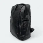 High Quality Artificial Leather Laptop Backpack 1560 Black - Image 2