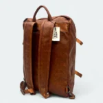Multifunctional Premium Artificial Leather Backpack/Travel Bag Brown 969 - Image 3