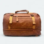 Multifunctional Premium Artificial Leather Backpack/Travel Bag Brown 969 - Image 4