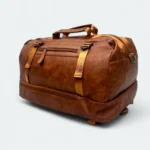 Multifunctional Premium Artificial Leather Backpack/Travel Bag Brown 969 - Image 5
