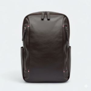 High Quality Artificial Leather Laptop Backpack . Model - 1560 Chocoale