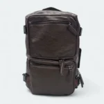 Premium PU Leather Multi Functional  Backpack/Travel Bag With Shoe Chamber Chocolate 1522