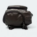 Premium PU Leather Multi Functional  Backpack/Travel Bag With Shoe Chamber Chocolate 1522 - Image 6