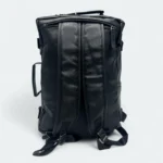 Premium PU Leather Multi Functional  Backpack/Travel Bag With Shoe Chamber Black 1522 - Image 5