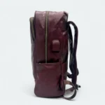 Modern Artificial Leather Backpack 3511 Meroon - Image 3