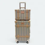 Vintage Style Luggage Set With Makeup box - Classic Travel Combo