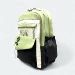 Polyester Fabric Lightweight Imported School Bag 106 Grey - Olive - Image 2