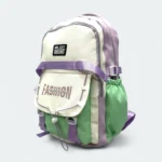 Fashion Design Lightweight School Bag SCB 108 Off White -Green - Image 2