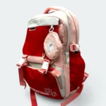 Polyester Fabric Imported School Bag With Laptop Chamber & Pencil Holder SCB 111 Red - Image 2
