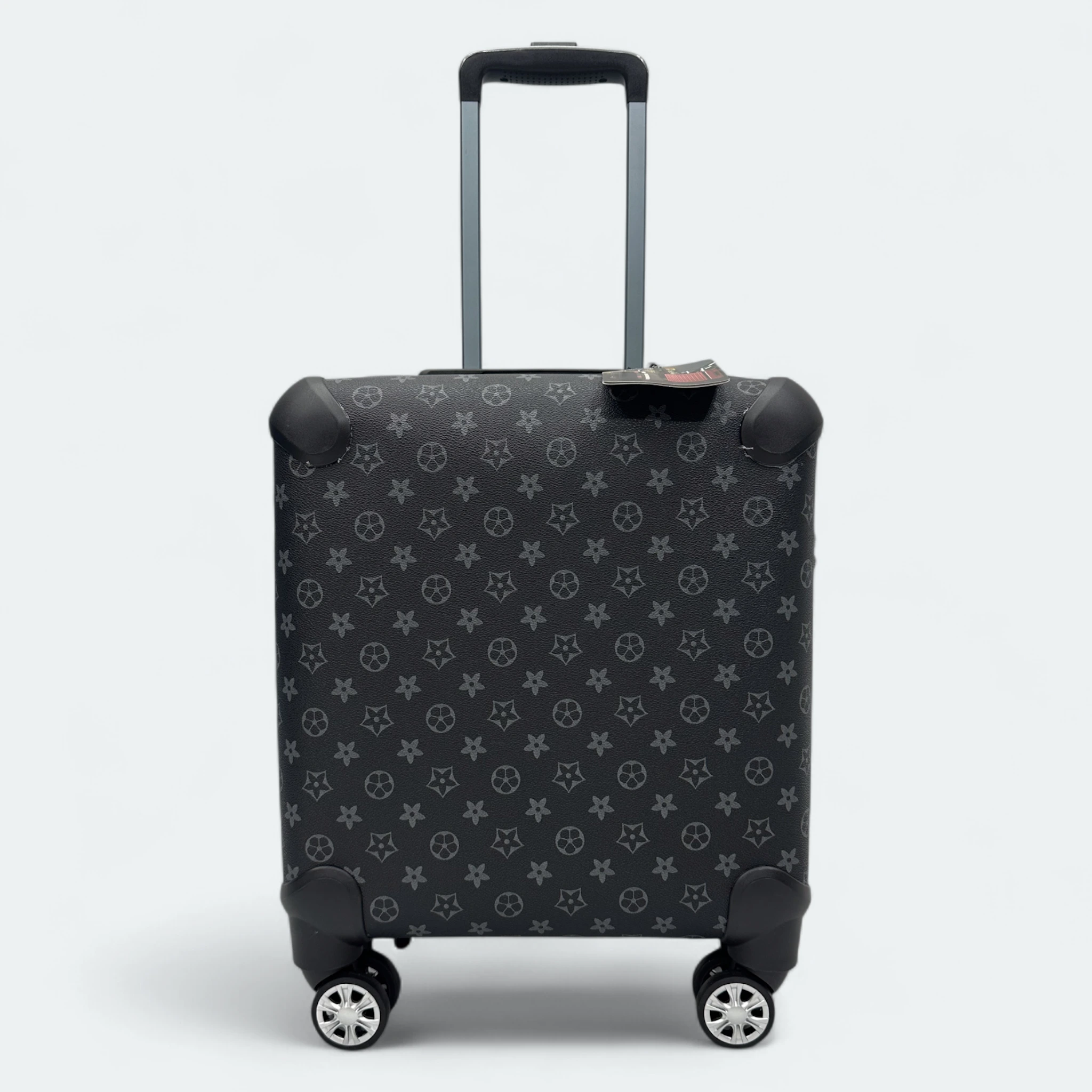 IMG_0181.HEIC Fashion Quilted Travel Trolley Set Lightweight Cabin Trolley + Hand Bag Black - Image 1
