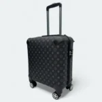 Fashion Quilted Travel Trolley Set Lightweight Cabin Trolley + Hand Bag Black - Image 2