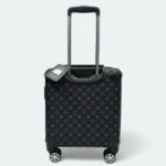 Fashion Quilted Travel Trolley Set Lightweight Cabin Trolley + Hand Bag Black - Image 3