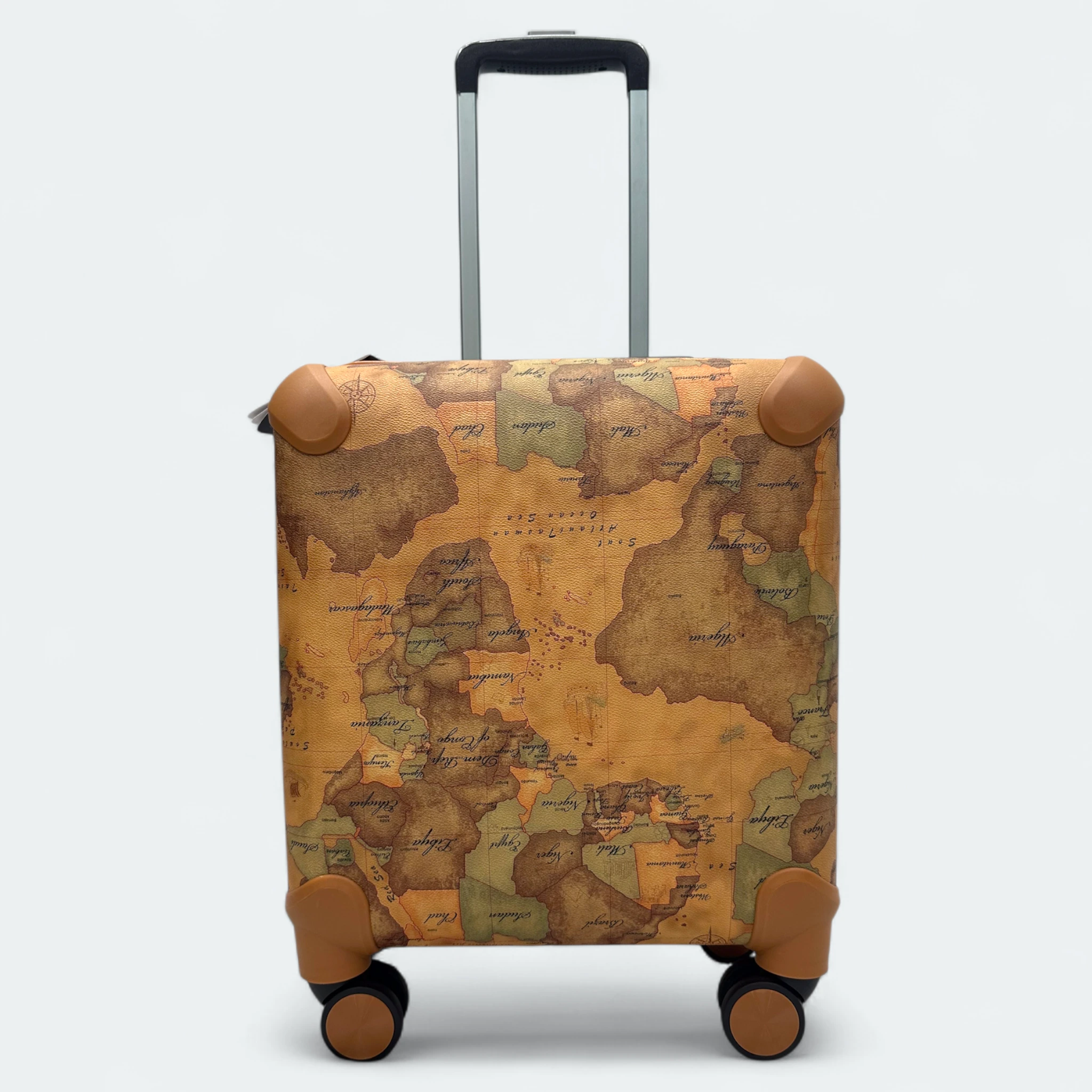 IMG_0187.HEIC Classic 16 Inch Cabin Luggage Earth Map Design - Image 1