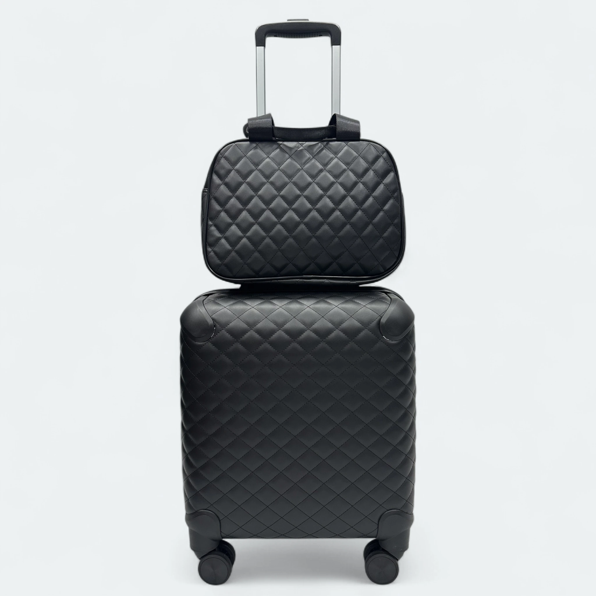 IMG_0208.HEIC Luxury Quilted Cabin Trolley Set With Hang Bag - Image 1