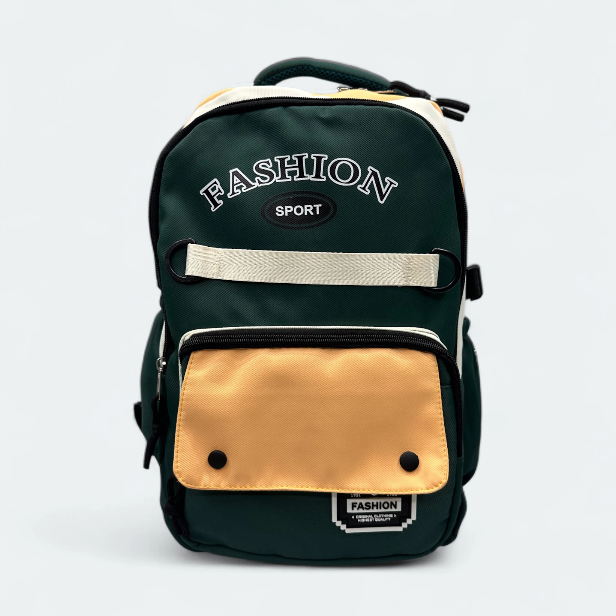 IMG_9805.HEIC Imported Premium Quality School Bag With Laptop Chamber SCB 109 Green - Image 1