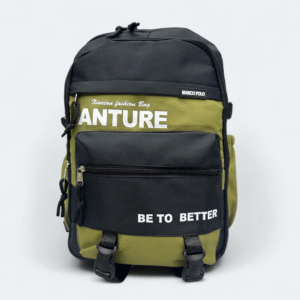 Kids School Backpack With Laptop Chamber SCB 103 Olive Green