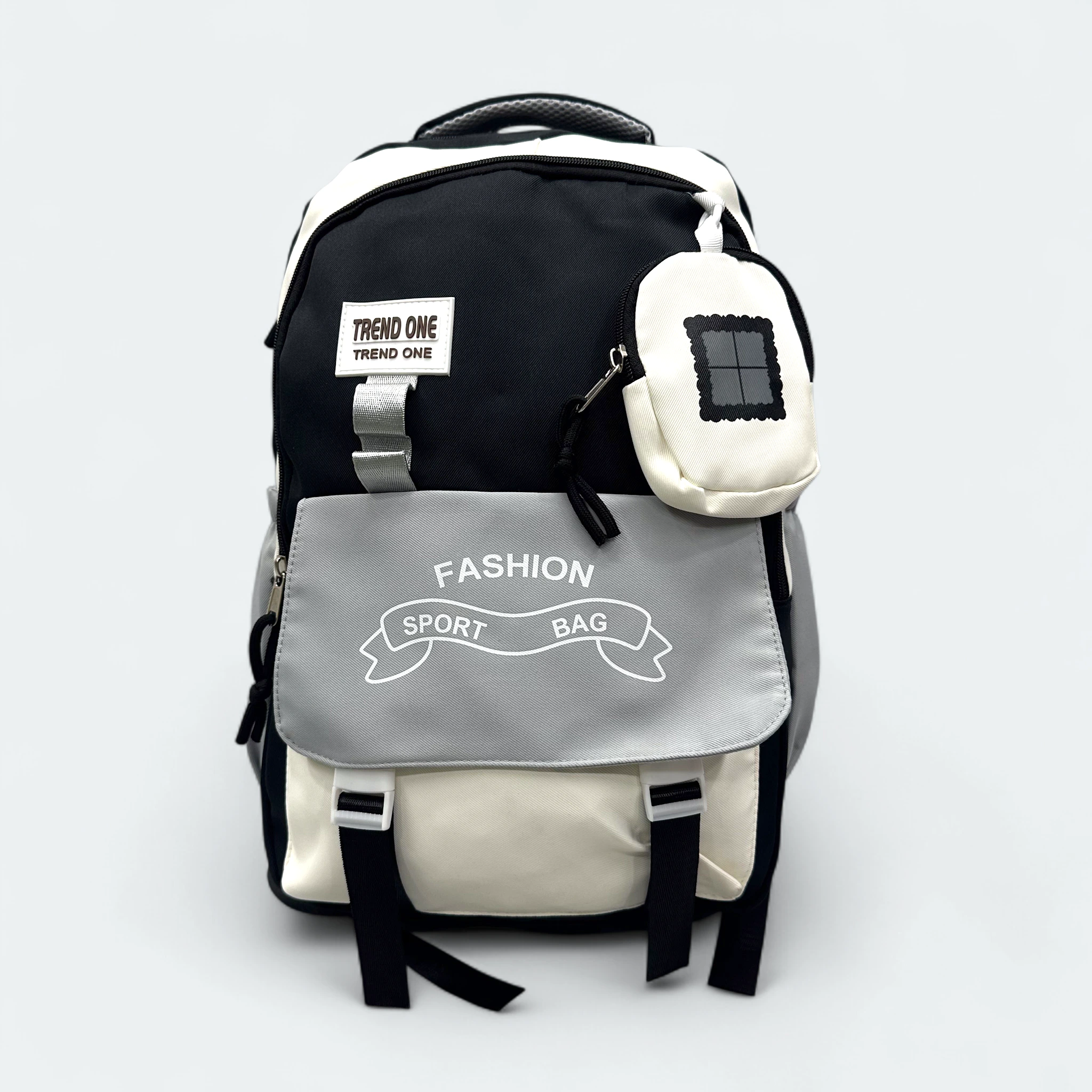 IMG_9852.HEIC Polyester Fabric Imported School Bag With Laptop Chamber SCB 110 Black - Image 1