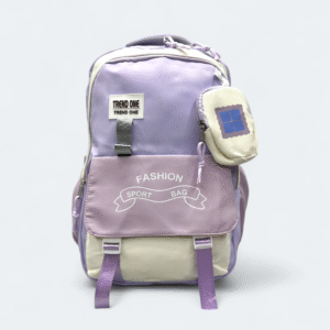 Polyester Fabric Imported School Bag With Laptop Chamber SCB 110 Purple