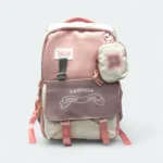 Polyester Fabric Imported School Bag With Laptop Chamber SCB 110 Pink