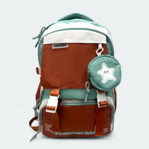 Polyester Fabric Imported School Bag With Laptop Chamber & Pencil Holder SCB 111 Green