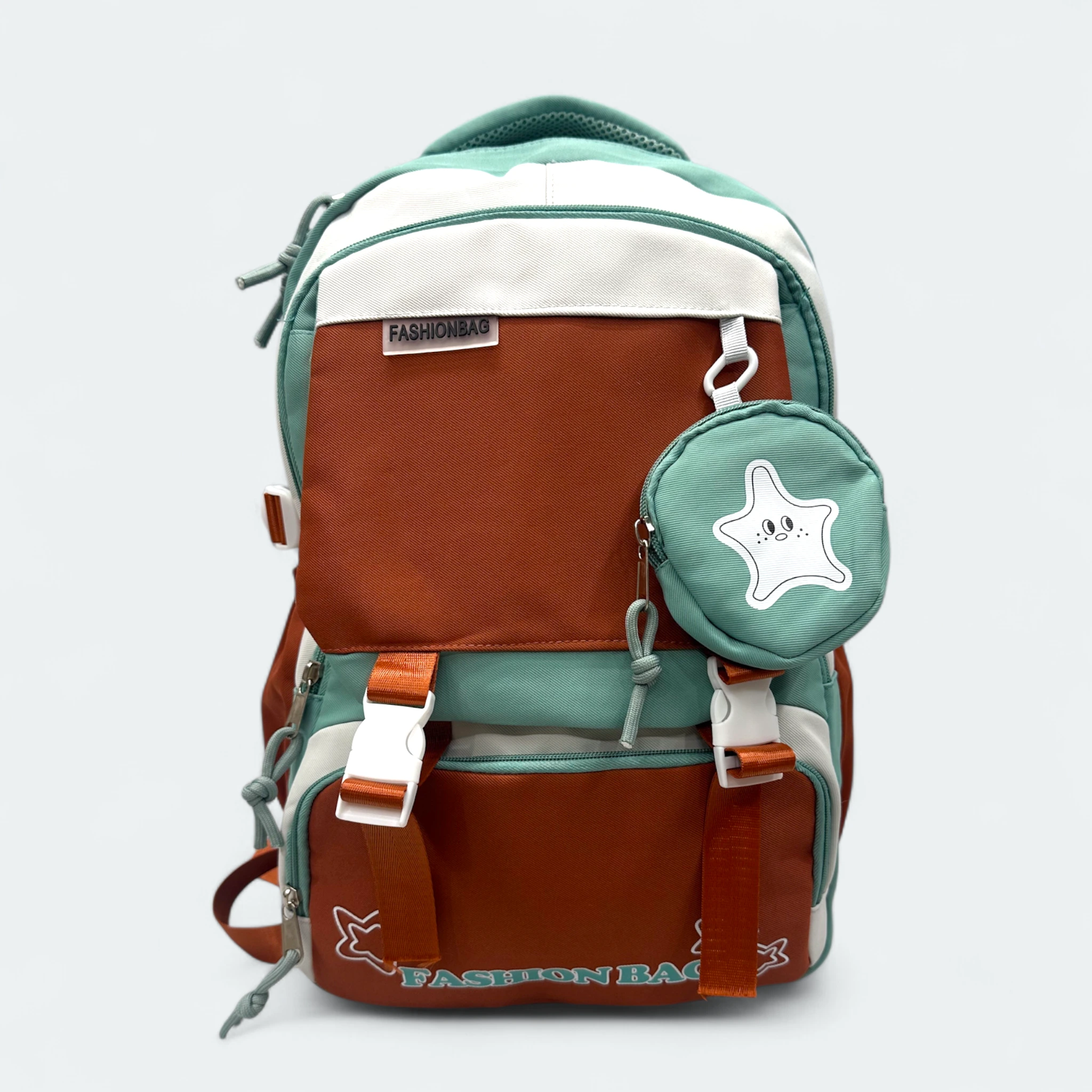IMG_9872.HEIC Polyester Fabric Imported School Bag With Laptop Chamber & Pencil Holder SCB 111 Green - Image 1