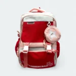 Polyester Fabric Imported School Bag With Laptop Chamber & Pencil Holder SCB 111 Red