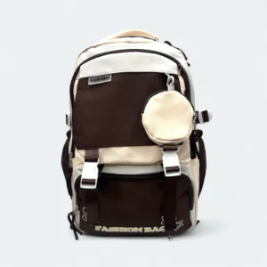 Polyester Fabric Imported School Bag With Laptop Chamber & Pencil Holder SCB 111 Chocolate