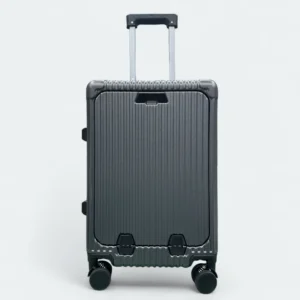 Luxury Poly Carbonate Hard Shell Cabin Trolley - With Laptop Compartment - 709 Grey