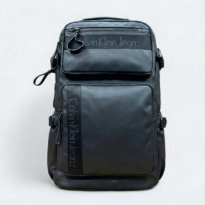 Calvin Klein Premium Black Backpack Multi Pocket Travel & Office Bag -15062