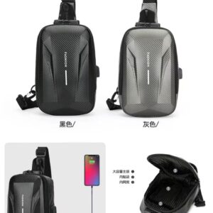 Artificial Leather & Hard Shell Cross Body Bag For Men