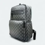 Luxury Check Pattern Backpack | Durable Office & Travel Backpack 90050 Black - Image 2