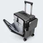 Stylish Poly Carbonate 20 Inch Cabin Trolley With TSA, Laptop Compartment & USB Port 708 Side Pocket Grey - Image 4