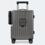 Stylish Poly Carbonate 20 Inch Cabin Trolley With TSA, Laptop Compartment & USB Port 708 Side Pocket Grey - Image 3