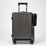 Stylish Poly Carbonate 20 Inch Cabin Trolley With TSA, Laptop Compartment & USB Port 708 Side Pocket Grey