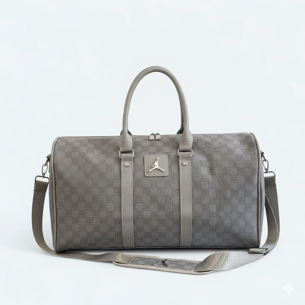 Generated Image October 29, 2025 - 5_19PM Jordan Branded Gym & Travel Bag 2736 Grey - Image 1