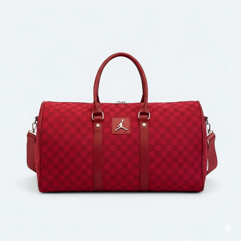 Generated Image October 29, 2025 - 5_20PM Jordan Branded Gym & Travel Bag 2736 Red - Image 1