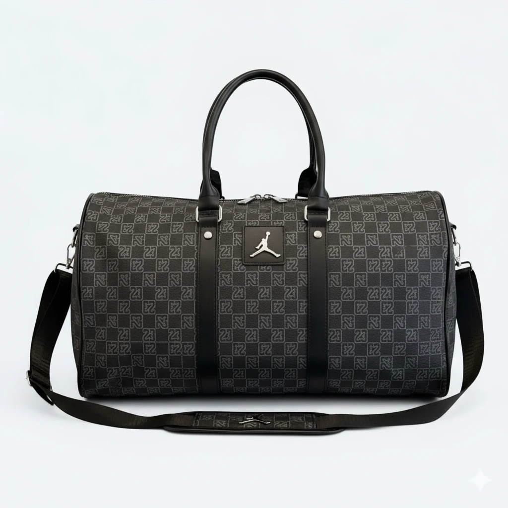 Generated Image October 29, 2025 - 5_21PM Jordan Branded Gym & Travel Bag 2736 Black - Image 1