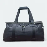 Smart Artificial Leather Travel Duffel With Shoulder Strap 3514 Black
