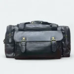 Premium Artificial Leather Duffle Bag with Multi Chambers Travel 18016 Black