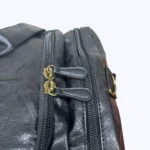Premium Artificial Leather Duffle Bag with Multi Chambers Travel 18016 Black - Image 4