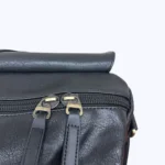 Durable Artificial Leather Duffle Bag for Solo Travel 170621 Black - Image 4