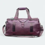 Smart Artificial Leather Travel Duffel With Shoulder Strap 3514 Maroon