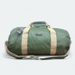 Large Black Round Artificial Leather Duffle Bag – Weekend & Travel Use AT 050106 Green