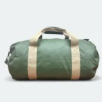 Large Black Round Artificial Leather Duffle Bag – Weekend & Travel Use AT 050106 Green - Image 3